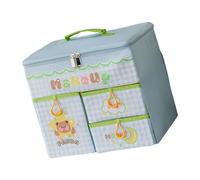 Travel Friendly Jewelry Storage Case with Sliding Trays and Multi Layer Cosmetic Organization Systems Slide Out Cosmetic Storage Case