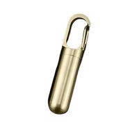 Travel Friendly Keychain Pill Holder Feature Outdoor Travel Medicine Case Key Chain Practical Brass Hanging Box Pill Case