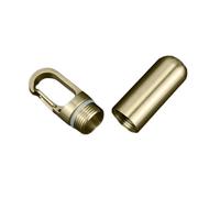 Travel Friendly Keychain Pills Holder Functional Outdoor Travel Pills Case Keychain Practical Brass Hanging Box Travel Pills Organizers