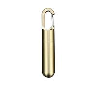 Travel Friendly Keychain Pills Holder Functional Outdoor Travel Pills Case Keychain Practical Brass Hanging Box