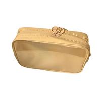 Travel Friendly Makeup Organiser Bag Water Resistant Polyester Fabric Multiple Pockets for Daily Essential Waterproof Polyester Cosmetic Storage Case
