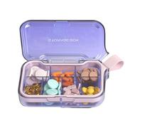 Travel Friendly Pills Case with Transparent Lid for Easy Viewing Portable Medication Holder Elderly Medication Manager
