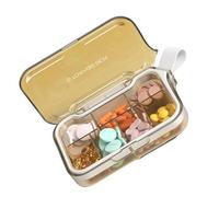 Travel Friendly Pills Case with Transparent Lid for Easy Viewing Portable Medication Holder Elderly Medication Manager