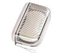 Travel Friendly Soap Holder for Keeping Soap Dry in Hotels, Gyms, and (White)