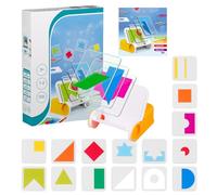 Travel Geometry Puzzles - Geometry Board Game Pattern Blocks | Colorful Shape Pattern Puzzle Toys for Schools Traveling Daycare Centers