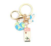 Travel Gift Key Ring Plane Pendant Tarpaulin Airplane Pendant Tarpaulin Key Ring Lucky Charm Remove Before Flight Guardian Angel Pendant World Travel Gift
