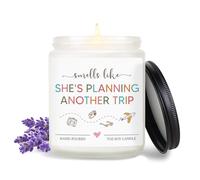 Travel Gifts for Women, Scented Candles Lavender, Birthday Gifts for Women, Personalised Candle, Funny Friendship Gift, Unique Presents for Womens, Birthday Candle, 45-50 Hour, 7oz