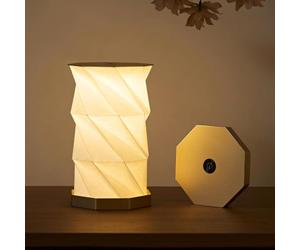 Travel Gifts Portable lamp with Touch Dimmer, Travel Lamp Warm Light, Foldable Paper Lamp, Rechargeable Small Battery Table Lamp for Bedroom Living Room, Traveling gifts for Women, Men & Couples