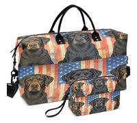 Travel Gym Duffel Bag Set All-over Printed Multi Pockets Lightweight for All Seasons, Red Christmas Couple Snow Cute Bird Winter, One Size, Retro