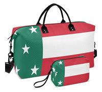Travel Gym Duffel Bag Set All-over Printed Multi Pockets Lightweight for Travel, Flag Of Yucatan, One Size, Retro