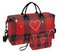 Travel Gym Duffel Bag Set All-over Printed Multi Pockets Portable for All Seasons, Canadian gooses Illustration Canada Geese Art, One Size, Retro