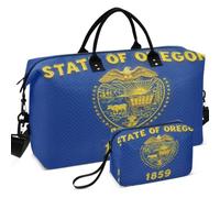 Travel Gym Duffel Bag Set All-over Printed With Small pouching Portable for Toiletry Organizer Oil Painting Flag Oregon