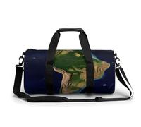 Travel Gym Duffle Bag, South America Satellite Image Print Duffle Bags,womens Mens Gym Bag,gym Bags,gym Bag with Shoe Compartment, South america satellite image, 17.7in/9in/9in