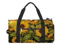 Travel Gym Duffle Bag, Sun Flower Print Duffle Bags,womens Mens Gym Bag,gym Bags,gym Bag with Shoe Compartment, Sun Flower, One Size