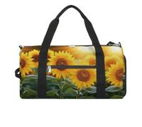 Travel Gym Duffle Bag, Sunflower Flowers Print Duffle Bags,womens Mens Gym Bag,gym Bags,gym Bag with Shoe Compartment, Sunflower flowers, One Size