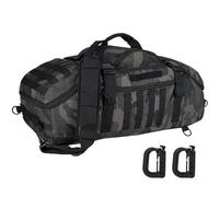 Travel Gym Duffle Bag Tactical for Men Women 3 In 1, Black Camo, 55L, Modern