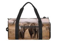 Travel Gym Duffle Bag, Wild Animals Elephants Print Duffle Bags,womens Mens Gym Bag,gym Bags,gym Bag with Shoe Compartment, Wild Animals Elephants, One Size