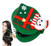 Travel Hair Brush | Christmas Theme Travel Hair Comb - Travel Brush Hair Styling Tool, Wet and Dry Hair Round Compact Massage Comb for Purse Pocket