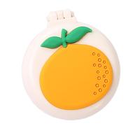 Travel Hair Brush Pocket Comb with Mini Mirror Portable Compact Folding Hair Brushes Round Mini Compact Massage Comb for Girls and Women Sweet Orange
