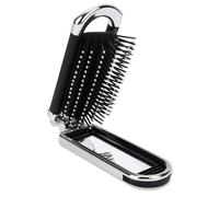Travel Hair Brush - Travel-Friendly Compact Hair Brush With Mirror | Lightweight And Foldable, Ideal For Purse Or Bag, Perfect For On-the-Go Hair Styling And Quick Touch-Ups, Travel-ready Folding