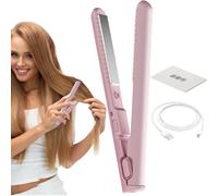 Travel Hair Straightener - Portable Cordless Iron, USB Charging Wand for Quick Styling, Thermal Ceramic Rod, Beauty Supply with Rapid Heat-Up, Versatile Styling Tool for Smoothing Strands