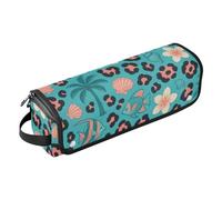 Travel Hair Tool Bag for Women with Heat Resistant Removable Hair Styling Accessories Flat Iron Organizer Straighteners Curling Iron Enhanced Tropical