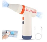 Travel Hairdryer, Portable Hair Dryer Cordless, Compressed Air Duster, USB Rechargeable, 4 Gears Settings 80000 RPM Mini Air Blower for Travel Gift Pc Keyboard Electronics Home Cleaning
