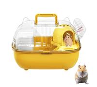 Travel Hamster Cage Portable Transparent Cover Cute