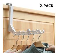 Travel Hanger, Over-The-Door Coat Rack, Space-Saving Hanger, Retractable Wall-Mounted Clothes Drying Rack With Hooks