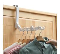 Travel Hanger, Over-The-Door Coat Rack, Space-Saving Hanger, Retractable Wall-Mounted Clothes Drying Rack With Hooks, For Camping
