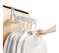 Travel Hangers Clothes Airer Indoor Folding Drying Rack Laundry With 5 Holes,Suitable for Outdoor Camping Trips,Hotel Apartments,Student Apartments (1 Pack)