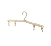 Travel Hangers Creative with Clip Foldable Clothes Hanger Multi-functional Telescopic Travel Rack Plastic Portable Drying Tools(5PCS Khaki)