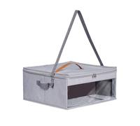 Travel Hat Box, Headwear Carrying Case, Travel Hat Organizer, Zippered Lid Closure, Adjustable Shoulder Strap, 42x42x20cm, for Camping, Hiking, Wardrobe, Closet Storage