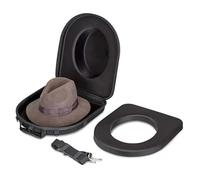 Travel Hat Carrier Case Cowboy Hat Box,Hard Cap Storage Organizer with Carrying Handle & Adjustable Shoulder Strap for Cowboy, Panama,Tweed Hats