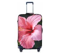 Travel Hawaii Pink Flower Luggage Cover Suitcase Protector 18-32 Inch Luggage Vacation Accessory Essentials, White, Large, White, Large