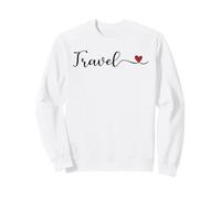 Travel Heart cute handwritten Typography Gift Sweatshirt