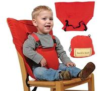 Travel High Chair 19.69x18.11x14.96" Foldable Soft Polyester Hook On High Chair Portable High Chair for Travel Safety & Washable Hook On High Chair for Baby Infant Portable High Chair For Travel