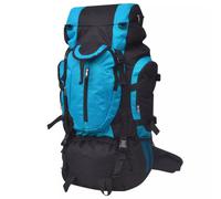Travel Hiking Camping Backpack Rucksack Luggage Bag XXL 75 L Black and Blue