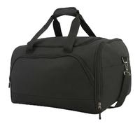 Travel Holdall Bag 42L Lightweight Duffel Bag with Shoulder Strap and Front Pocket (Black)