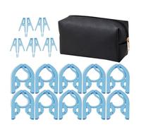 Travel Hooks, 10 Portable Folding Hangers with Clips - Wardrobe Organization with Clothes Holder for Room Cruise Home Office