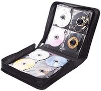 TRAVEL HOPPA 256 Capacity CD/DVD Protective CD Case Wallet Organiser Storage Holder Bag Portable with Carry Handle - Holds 256 CD's DVD's Blu Ray Video Games Disc's Black
