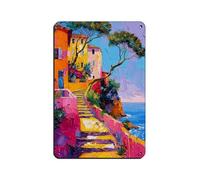 Travel Illustration French Riviera Retro Poster Metal Tin Sign Chic Art Retro Iron Painting Bar People Cave Cafe Family Garage Poster Wall Decoration 8x12inch(20x30cm)