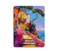 Travel Illustration French Riviera Retro Poster Metal Tin Sign Chic Art Retro Iron Painting Bar People Cave Cafe Family Garage Poster Wall Decoration 12x16inch(30x40cm)