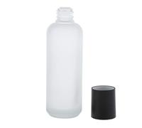 Travel in Style with Refillable Glass Lotion Bottles - Leakproof, Reusable Makeup Containers for Skincare Enthusiasts - 120ml, Clear+Black