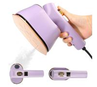 Travel Iron 40W Mini Steam Iron 90° Rotating Handle 30s Fast Heat Up Titanium Nonstick Soleplate Portable Steamer Iron with LED temperature display