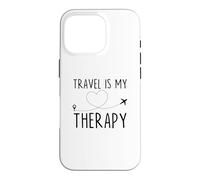 Travel is My Therapy Traveler Wanderlust Adventure Explore Case for iPhone 16 Pro