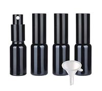 Travel Jars for Toiletries,Cosmetic Travel Containers,4 Pieces Empty 30ml Black Glass Spray Bottle, Fine Mist Spray Bottles with Black Sprayer(Black,20ml)