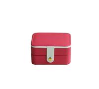 Travel Jewellery Box Portable Jewelry Casket Packaging Box Makeup Organizer For Exquisite Cosmetic Beauty Case Container(Red)