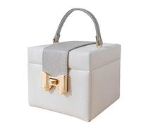 Travel Jewellery, Jewelry Organizer PU Leather 14.5x15.5x12.7cm