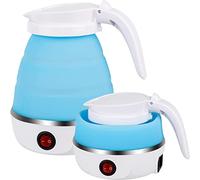 Travel Kettle 600ML, Foldable Mini kettle, Portable Camping kettle With Separable Power Cord for Outdoor Hiking Home(Blue)